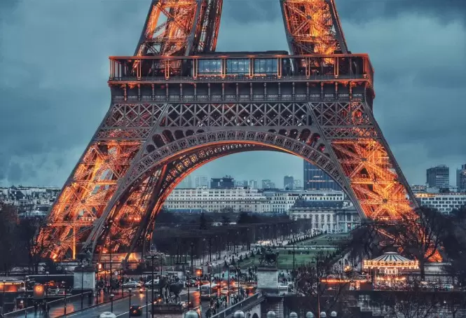 Eiffel tower night view