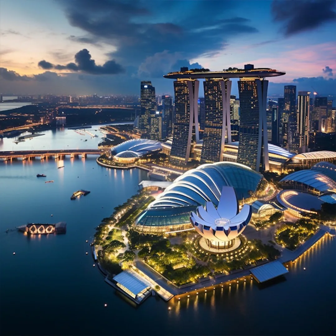 a beautiful view of singapore